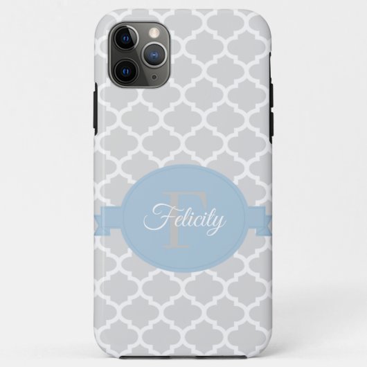 Sky Blue Quatrefoil op maat gemaakt Case-Mate iPhone Case (Achterkant)