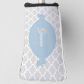 Sky Blue Quatrefoil Specialized Golf Head Hoesje Golfheadcover (Draai 90)