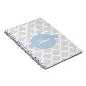 Sky Blue Quatrefoil Specialized Spiral Notitieboek (Rechterzijde)