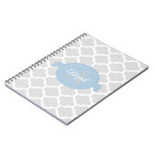 Sky Blue Quatrefoil Specialized Spiral Notitieboek (Linkerzijde)