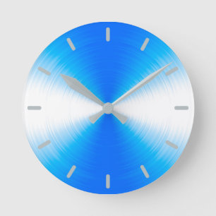 Sky Blue Radiant Contemmodern Ronde Klok
