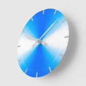 Sky Blue Radiant Contemmodern Ronde Klok (Hoek)