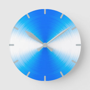 Sky Blue Radiant Contemmodern Ronde Klok