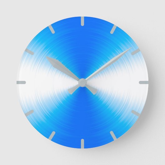 Sky Blue Radiant Contemmodern Ronde Klok (Voorkant)