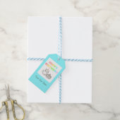 Sky Blue&Rainbow Happy Birthday Gift Labels Cadeaulabel (Met Touw)