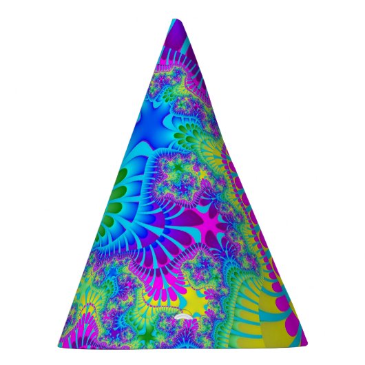 Sky Blue Rainbow Melt Feesthoedjes (Rechts)