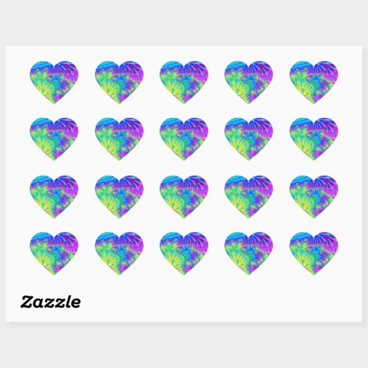 Sky Blue Rainbow Melt Hart Sticker (Vel)