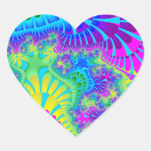 Sky Blue Rainbow Melt Hart Sticker (Voorkant)