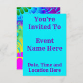 Sky Blue Rainbow Melt Kaart (Voorkant / Achterkant)