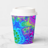 Sky Blue Rainbow Melt Papieren Bekers (Links)