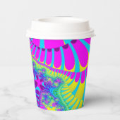 Sky Blue Rainbow Melt Papieren Bekers (Achterkant)