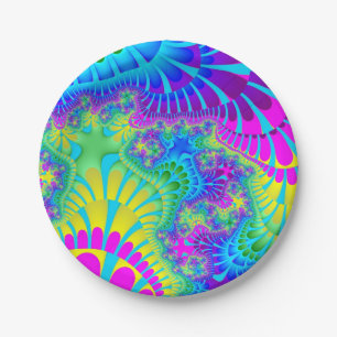 Sky Blue Rainbow Melt Papieren Bordje