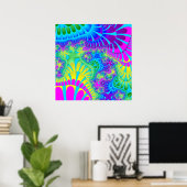 Sky Blue Rainbow Melt Poster (Thuiskantoor)