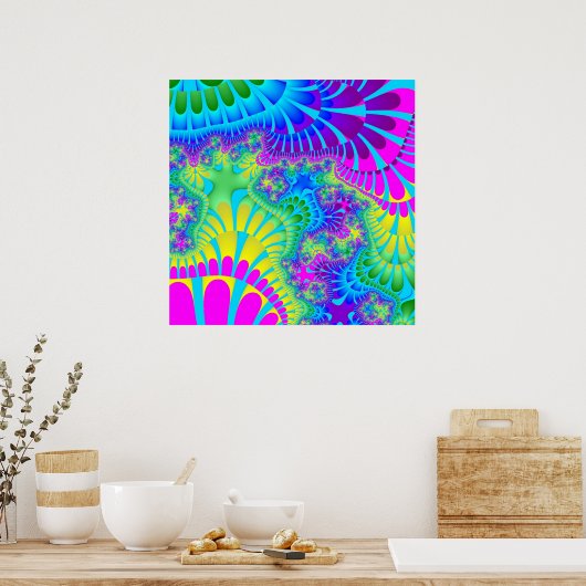 Sky Blue Rainbow Melt Poster (Keuken)