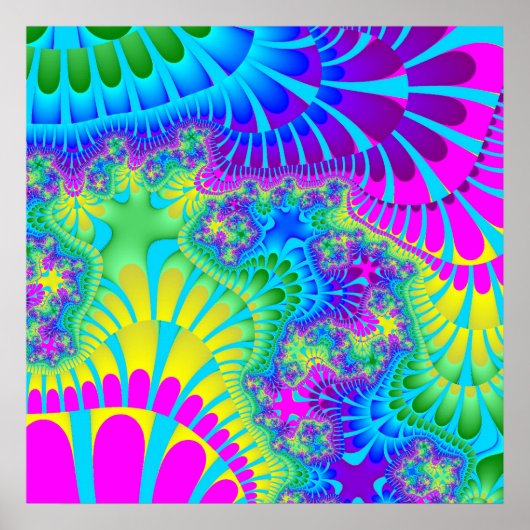 Sky Blue Rainbow Melt Poster (Voorkant)