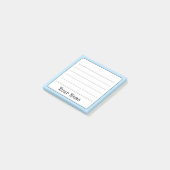 Sky Blue Retro Voeg Jouw naam toe gevoerd Post-it® Notes (Schuin)