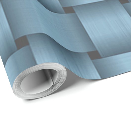 Sky Blue Ribbon Wrapping Paper Cadeaupapier (Rol Hoek)