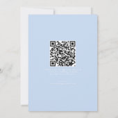Sky Blue Save the Date without Photo QR Code (Achterkant)