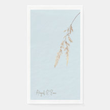 Sky Blue Script Aangepaste bruiloft