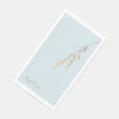 Sky Blue Script Aangepaste bruiloft Servet (Hoek)