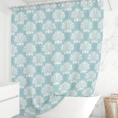 Sky Blue Seashell Douchegordijn