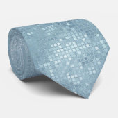 Sky Blue Sequin Effect Stropdas (Opgerold)