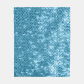 Sky blue shiny fabric with sequins, abstract backg fleece deken (Voorkant)