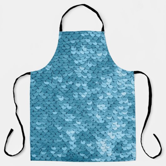 Sky blue shiny fabric with sequins, abstract backg schort (Voorkant)