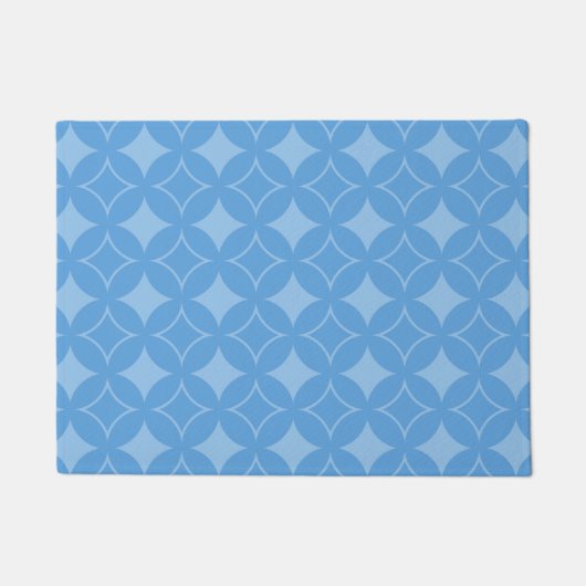 Sky blue shippo-patroon deurmat (Voorkant)