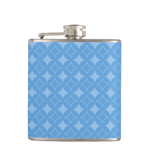 Sky blue shippo-patroon heupfles
