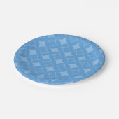 Sky blue shippo-patroon papieren bordje (Gekanteld)