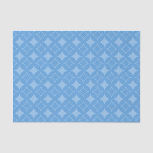 Sky blue shippo-patroon tissuepapier (Voorkant)