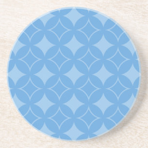Sky blue shippo-patroon zandsteen onderzetter