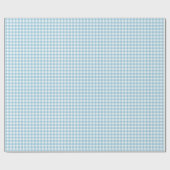 Sky Blue Simple Plaid Cadeaupapier (Vlak)