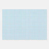 Sky Blue Simple Plaid Inpakpapier Vel (Voorkant 2)