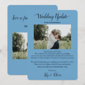 Sky Blue Simple Wedding Update 2 Foto Downsizing Aankondiging (Voorkant / Achterkant)