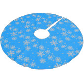 Sky Blue Sneeuwrok Kerstboom Rok (Gekanteld)
