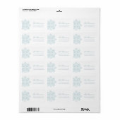 Sky Blue Snowflake Holiday Retouradres Etiket (Full Sheet)
