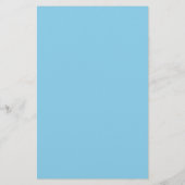 Sky Blue Solid Color Briefpapier (Achterkant)