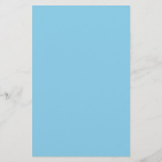 Sky Blue Solid Color Briefpapier (Achterkant)