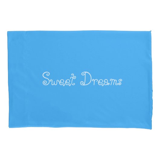 Sky Blue Solid Kussensloop (Voorkant)