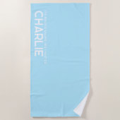 Sky Blue Specialized Slogan Beach Towel Strandlaken (Voorkant)