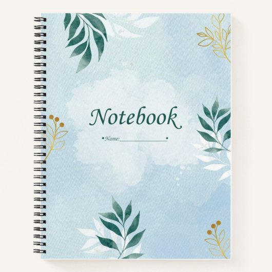 Sky-Blue Spiral Notebook Notitieboek (Voorkant)