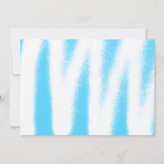 Sky Blue Spray Paint Photo Graduparty Kaart (Achterkant)