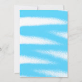 Sky Blue Spray Paint Typografie Foto Afstuderen Aankondiging (Achterkant)