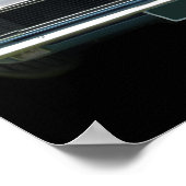 Sky blue SS Camaro met zwarte strepen Poster (Hoek)