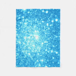 Sky Blue Stars Fleece Deken