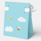 Sky Blue Stork Baby shower Custom Bedankdoosjes (Achterkant)