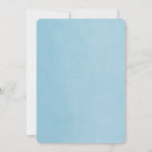 Sky Blue String Lights Baby shower Invitation Kaart (Achterkant)