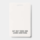 Sky Blue Stripe Homeschool Educator ID Badge (Back)